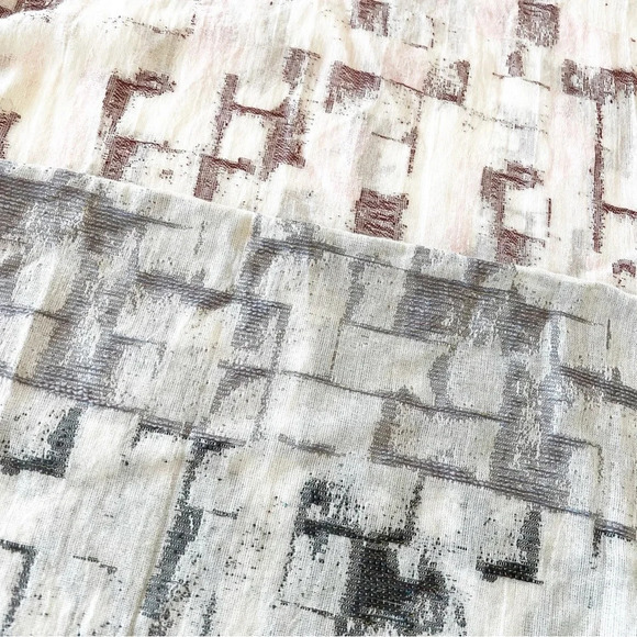 J‎ Jill Muted Watercolor Infinity Scarf Lightweight Gauzy Cotton Vacation Cruise - Picture 5 of 7